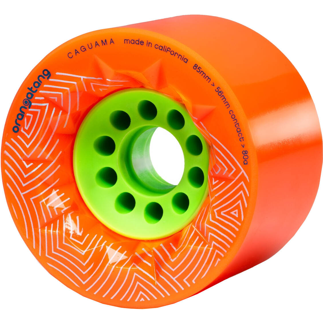Orangatang Caguama 85mm Longboard Wheels - Orange 80a (Pack of 4)