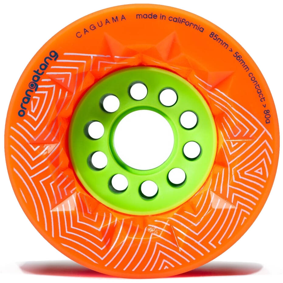 Orangatang Caguama 85mm Longboard Wheels - Orange 80a (Pack of 4)