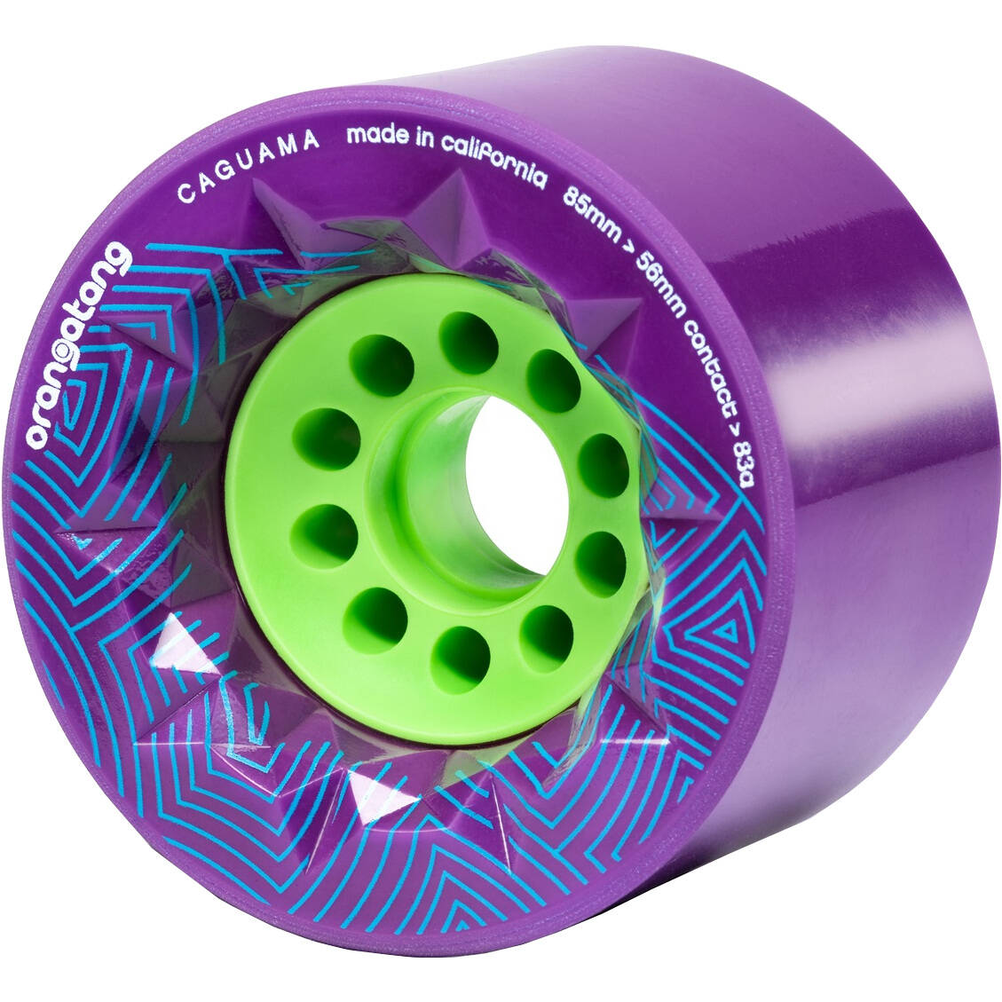 Orangatang Caguama 85mm Longboard Wheels - Purple 83a (Pack of 4)