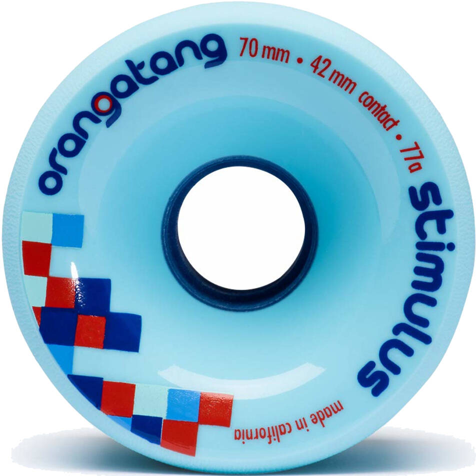 Orangatang Stimulus 70mm Longboard Wheels - Blue 77a (Pack of 4)