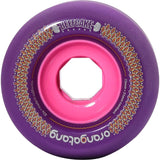 Orangatang Beefcake 73mm Longboard Wheels w/ Jehu V2 Bearings - Purple 83a