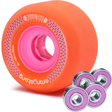 Orangatang Beefcake 73mm Longboard Wheels w/ Jehu V2 Bearings - Orange 80a