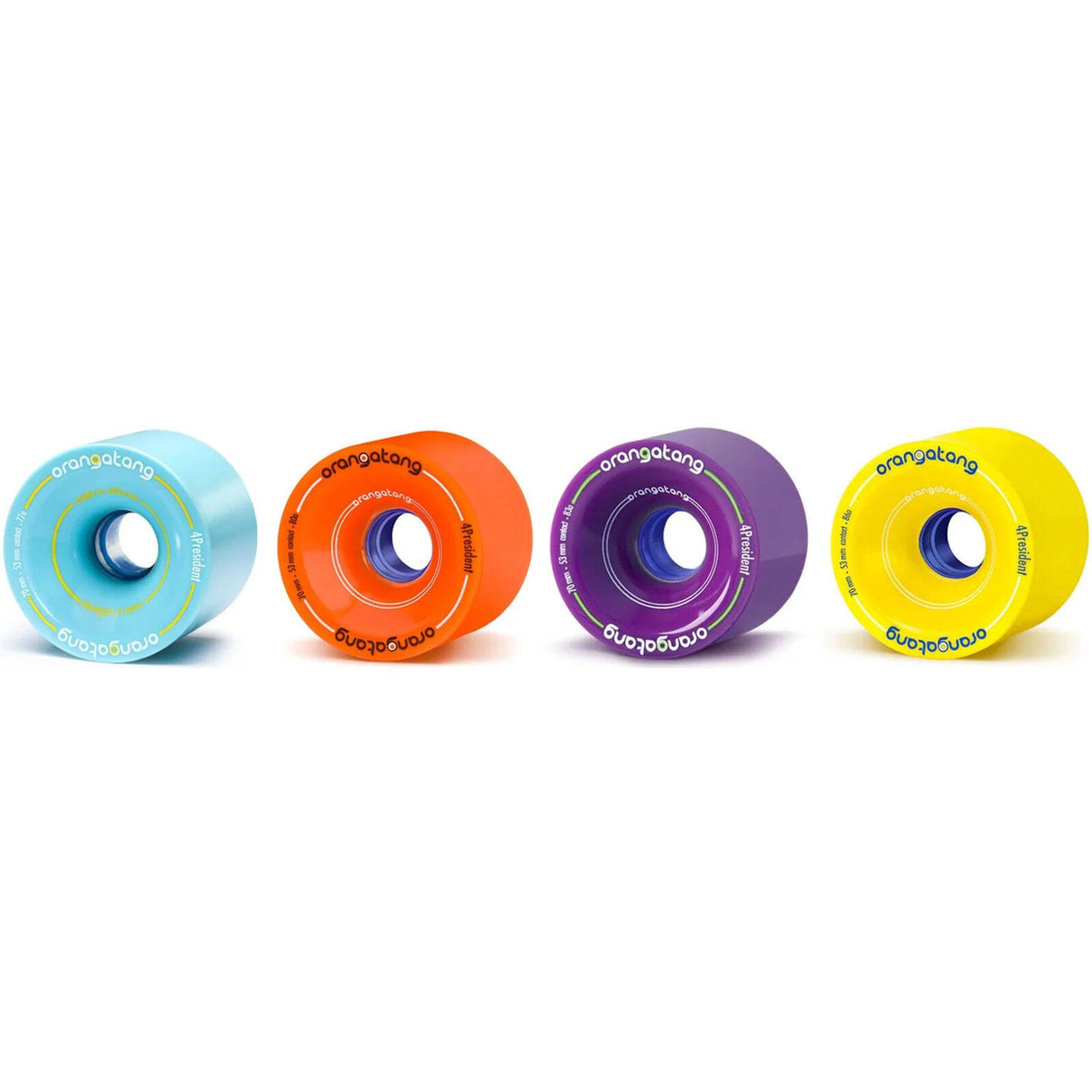 Orangatang 4President 70mm Longboard Wheels - 86a Yellow