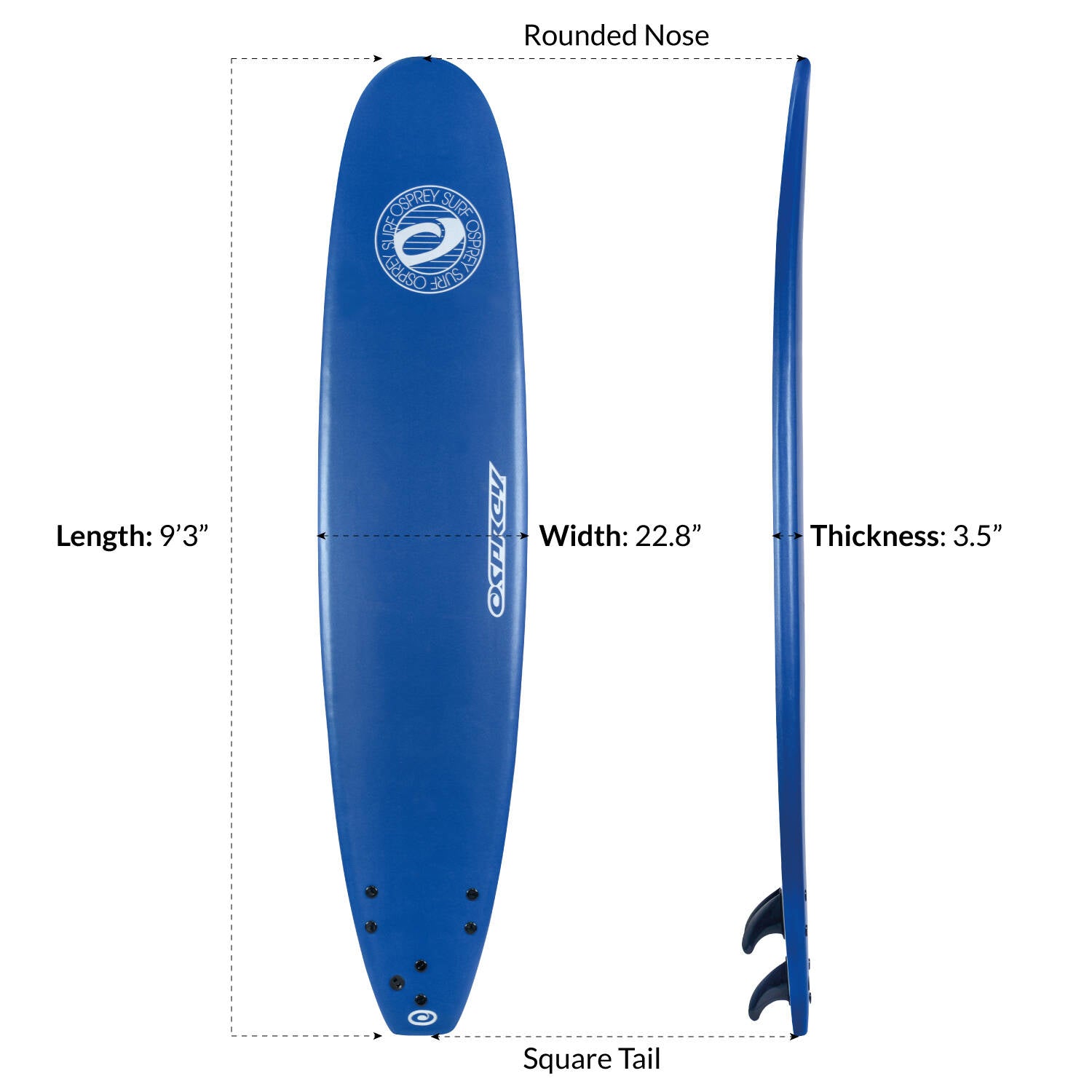 Osprey Foamie Surfboard - Blue 9' 3''