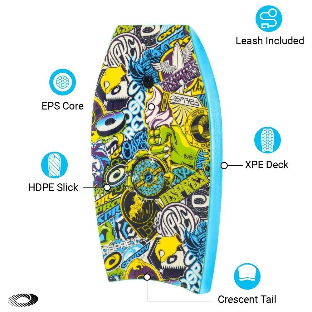 Osprey Sticker Bodyboard - Blue 33''