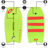 Osprey Stripe Bodyboard - Green 37"