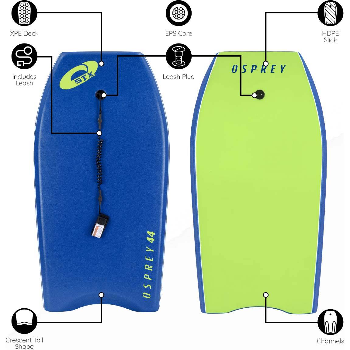 Osprey STX Bodyboard - Blue 44"