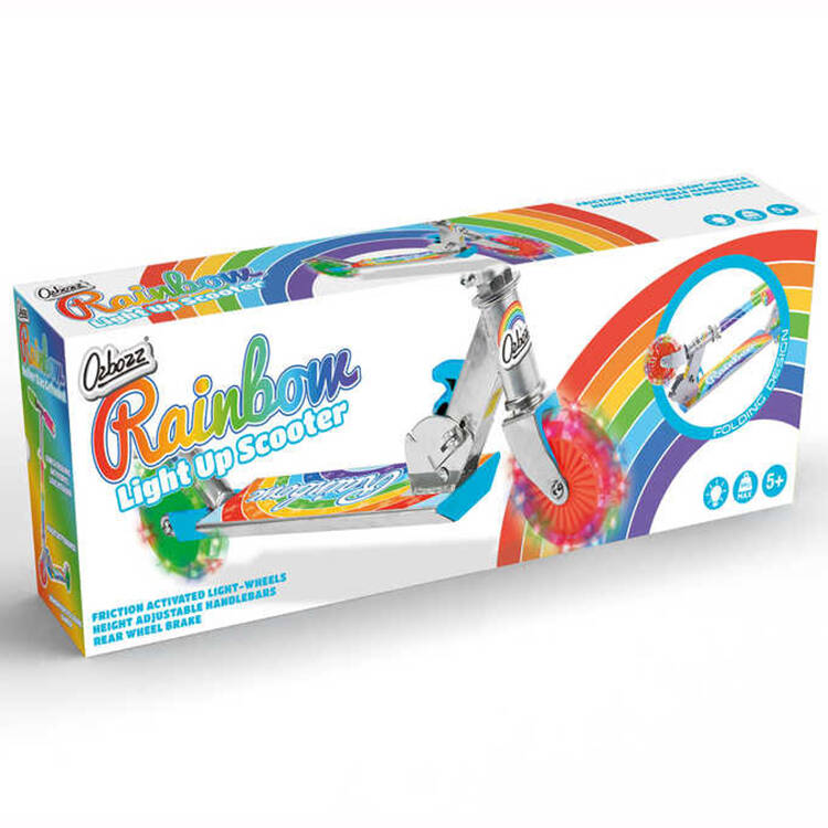 Ozbozz Rainbow Flashing Wheels Kids Scooter