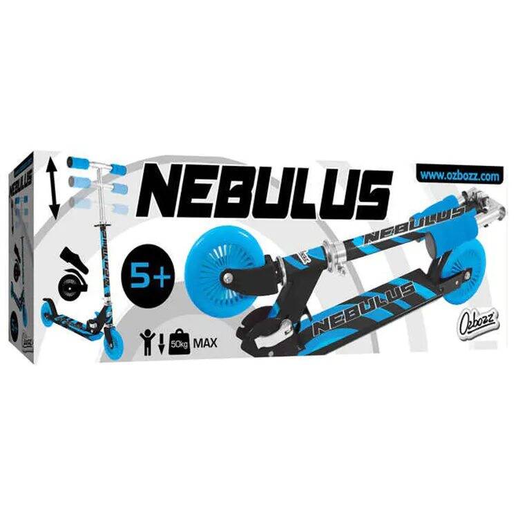 Ozbozz Nebulous Kids Scooter - Black/Blue Chrome