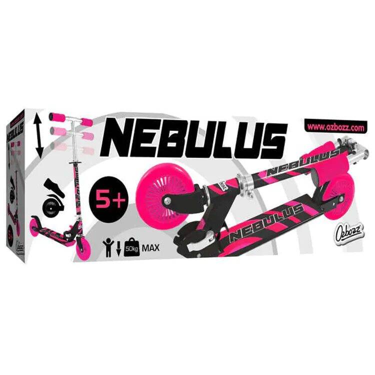Ozbozz Nebulous Kids Scooter - Black/Pink Chrome