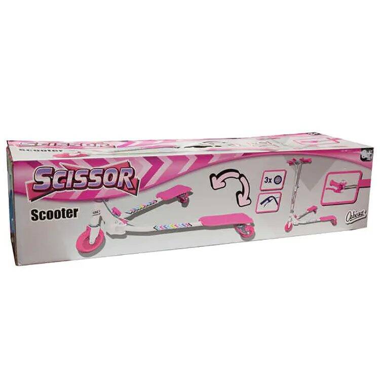 Ozbozz Scissor Scooter - White/Pink