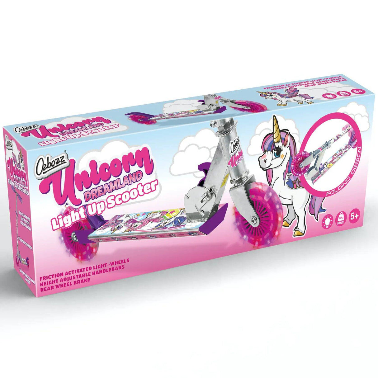 Ozbozz Scooter Light Up Wheels - Unicorn