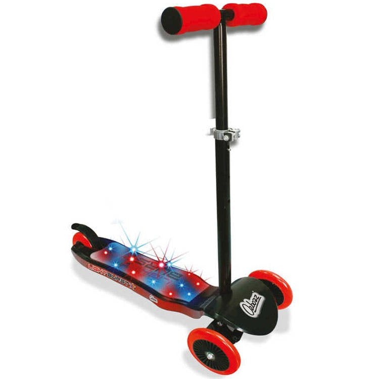 Ozbozz Light Burst Scooter - Black/Red