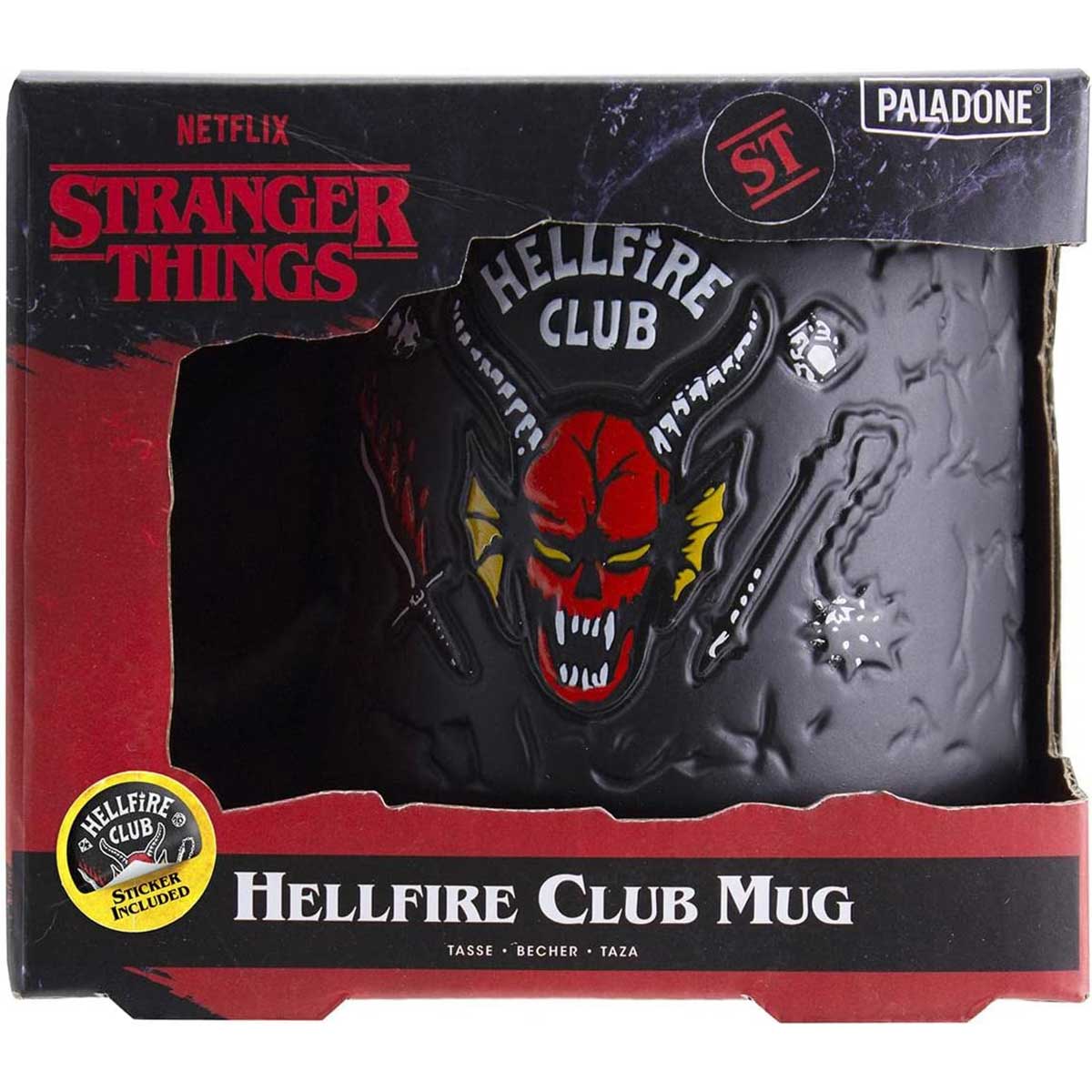 Paladone Stranger Things Hellfire Club Demon Embossed Mug
