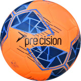 Precision Fusion FIFA Basic Training Size 5 Football - Fluo Orange/Blue/Royal/Grey