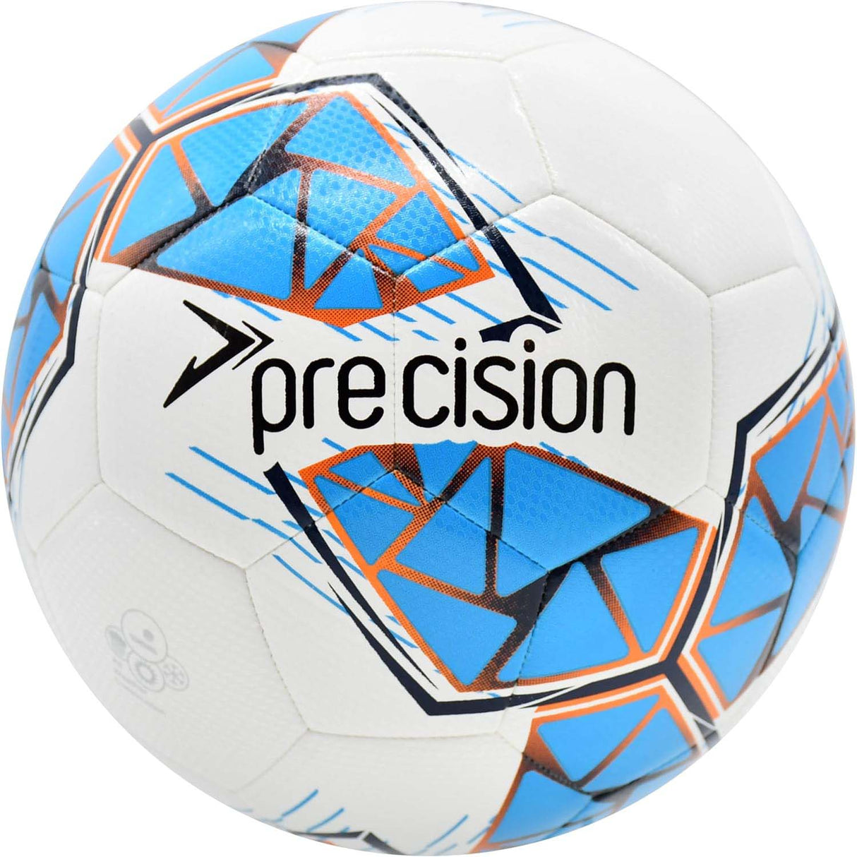 Precision Fusion FIFA Basic Training Size 5 Football - White/Cyan/Orange/Grey