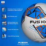 Precision Fusion FIFA Basic Training Size 5 Football - White/Cyan/Orange/Grey