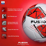 Precision Fusion FIFA Basic Training Size 5 Football - White/Red/Grey/Black
