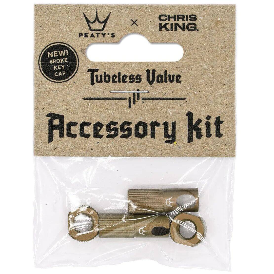 Peatys x Chris King (MK2) Tubeless Valves Accessory Kit - Bourbon