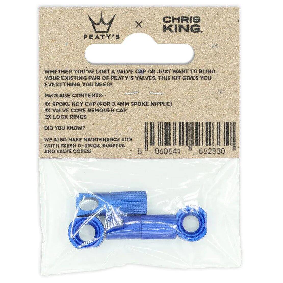 Peatys x Chris King (MK2) Tubeless Valves Accessory Kit - Navy