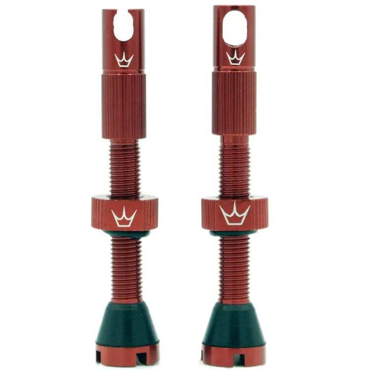 Peatys x Chris King (MK2) Tubeless Valves - Red 42mm