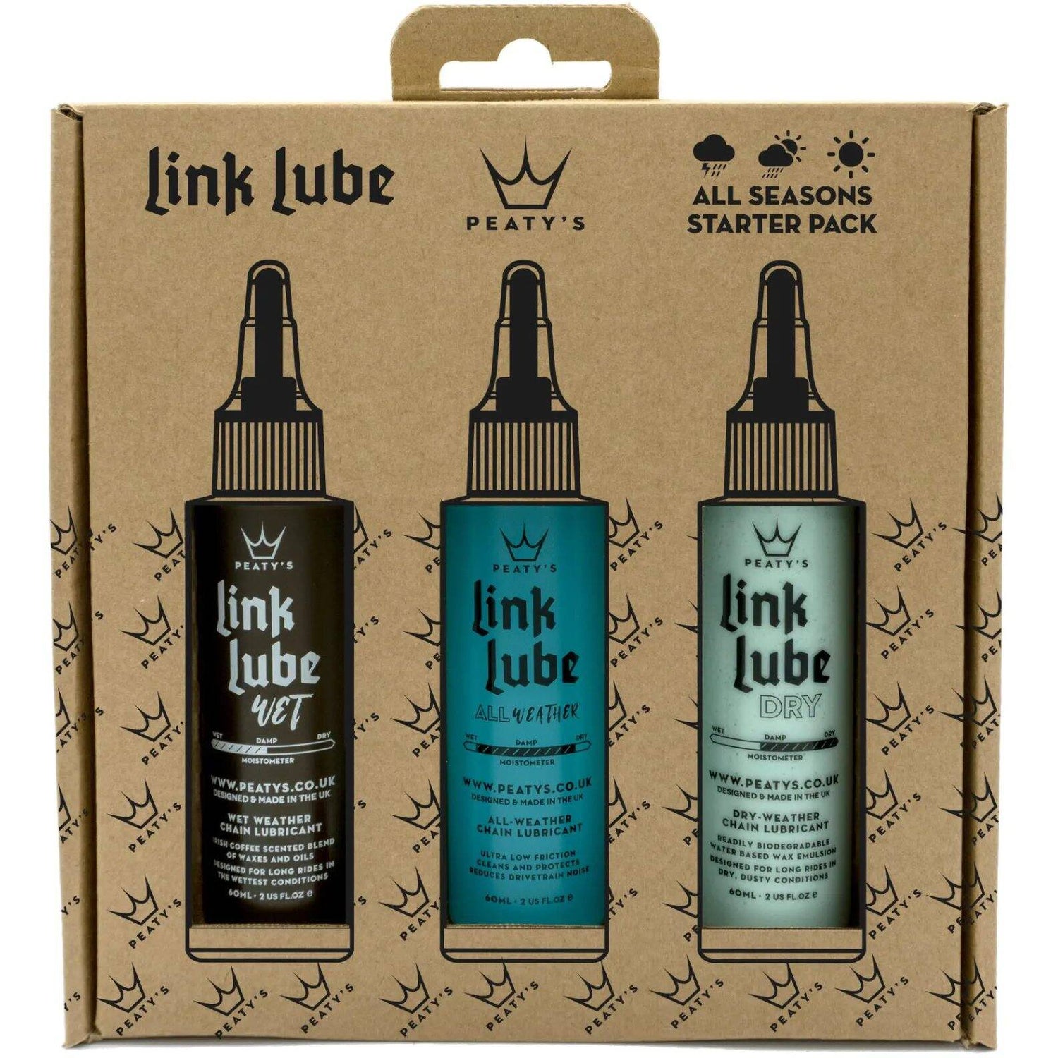 Peatys LinkLube All Seasons Starter Pack Bike Lubricant