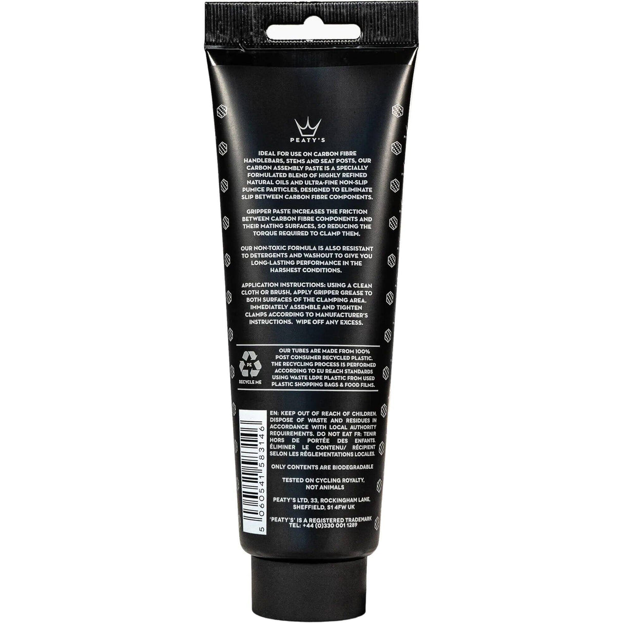 Peatys Max Grip Carbon Assembly Paste 75g Bike Lubricant