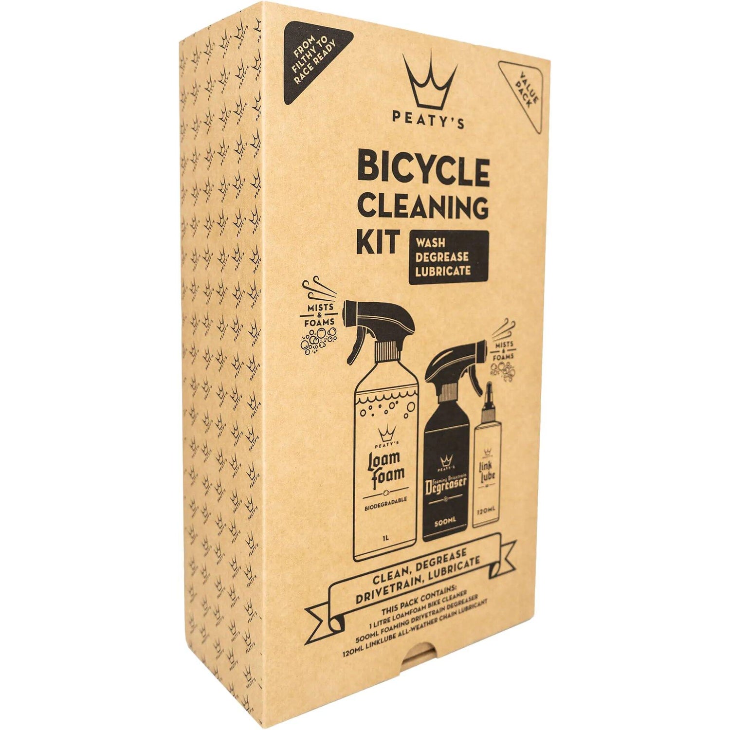 Peatys Wash Degrease Lubricate Bike Cleaning Kit