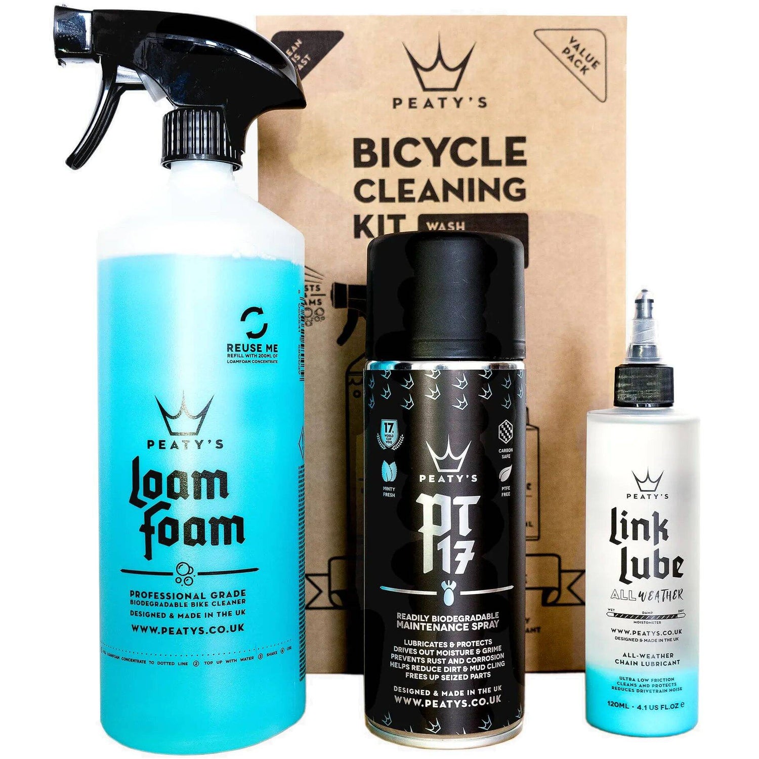 Peatys Wash Prevent Lubricate Bike Cleaning Kit