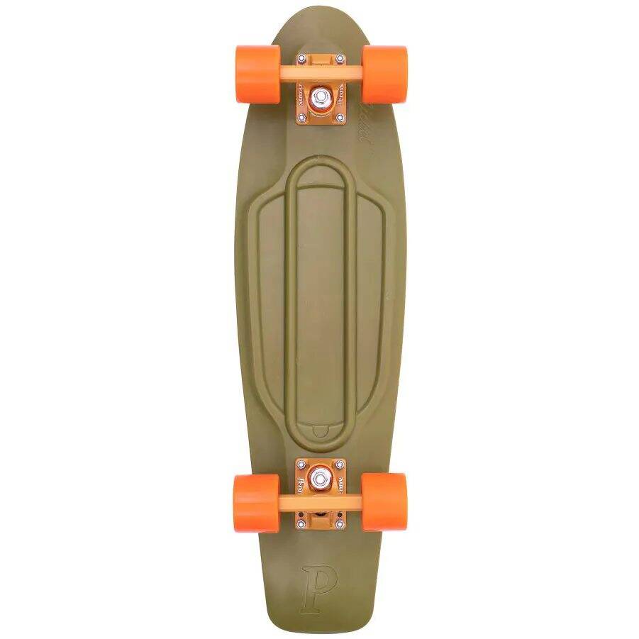 Penny Burnt Olive Complete Cruiser - Green/Orange 27''