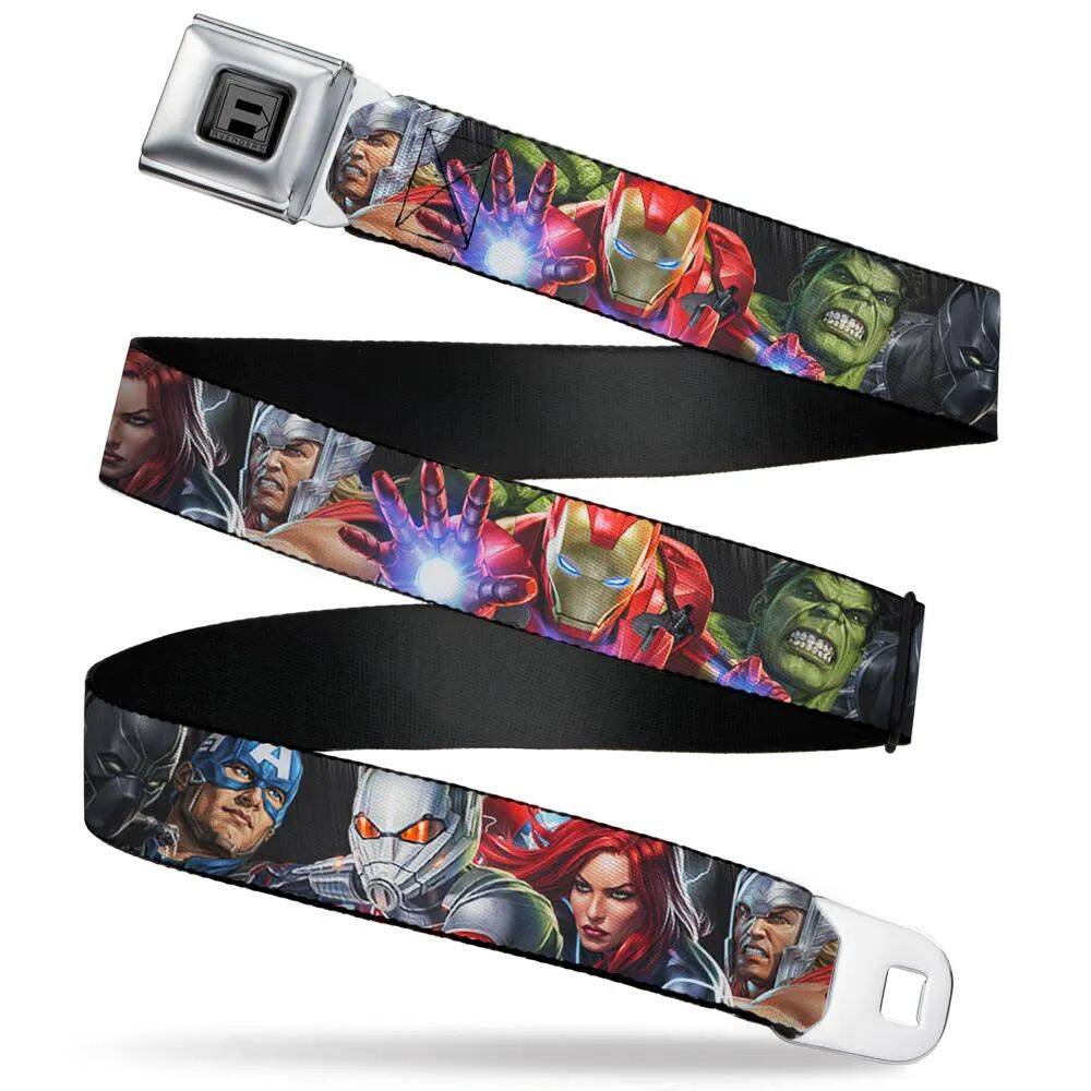Buckle-Down Avengers Block Logo Belt