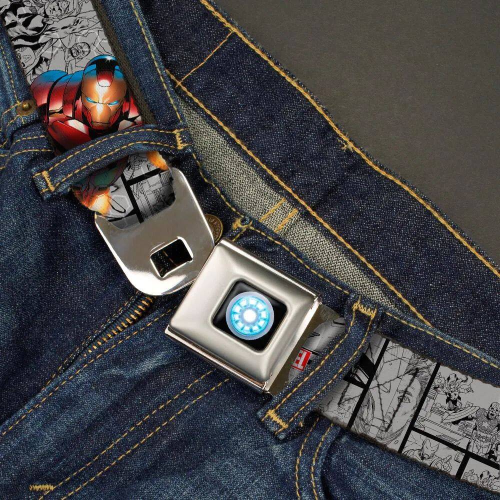 Buckle-Down Marvel Avengers Iron Man Arc Reactor Belt