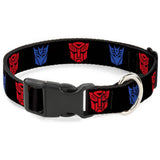 Plastic Clip Collar - Autobot/Decepticon Logos2 Repeat - L 15-26''