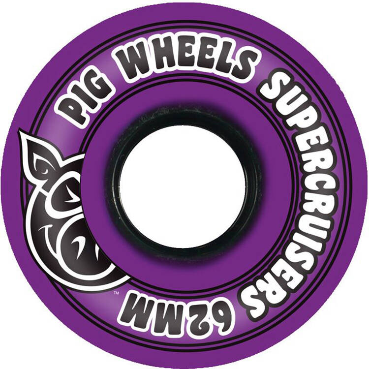 Pig Wheels Super Cruiser Skateboard Wheels - Purple 62mm