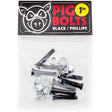 Pig Wheels 1" Phillips Skateboard Truck Bolts - Black
