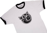 Pig Wheels 3D Pig Ringer T Shirt - White/Black
