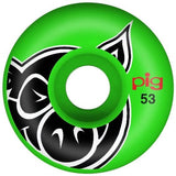 Pig US Made Pig Head Skateboard Wheels 53mm - Green
