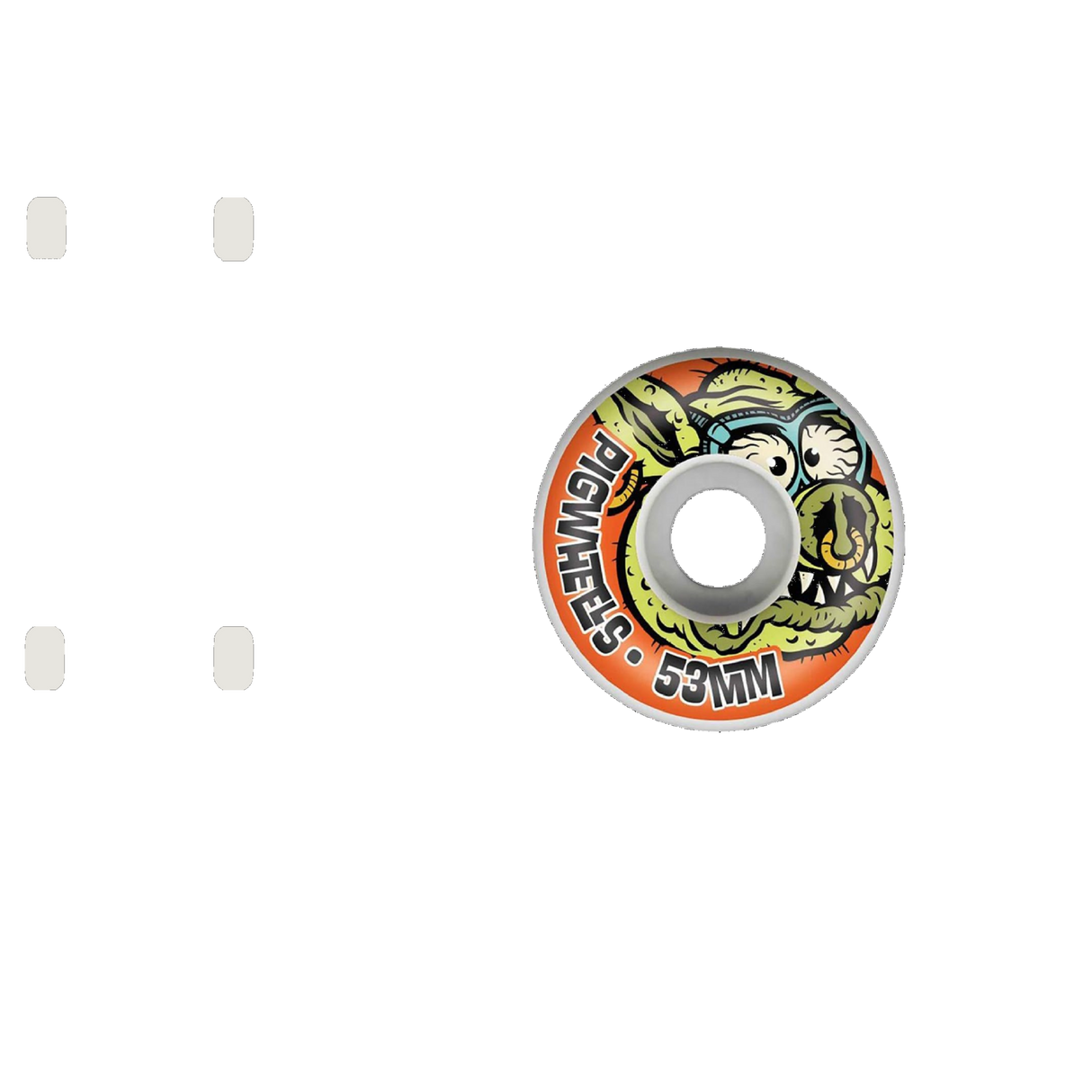 Pig US Made Toxic Skateboard Wheels - Orange 53mm