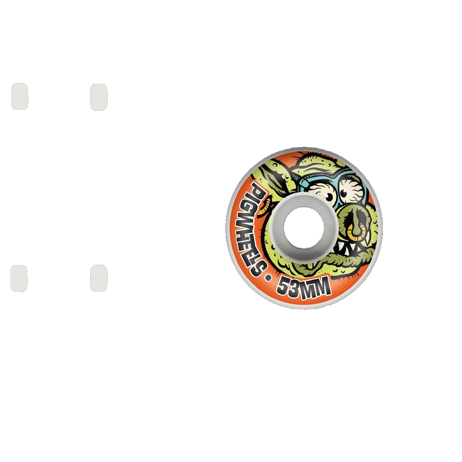 Pig US Made Toxic Skateboard Wheels - Orange 53mm