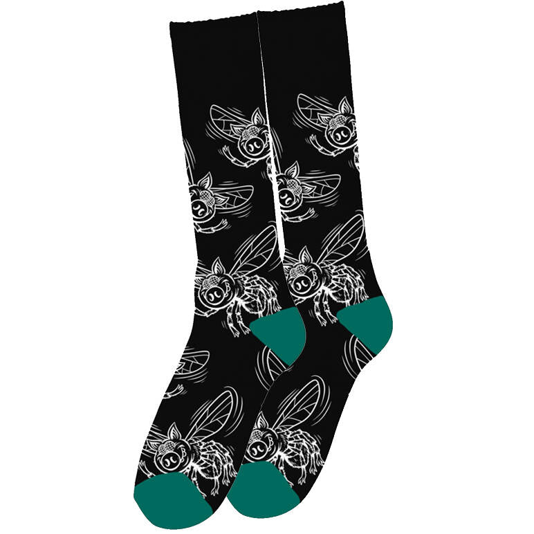 Pig Wheels Pigs Fly Socks - Black
