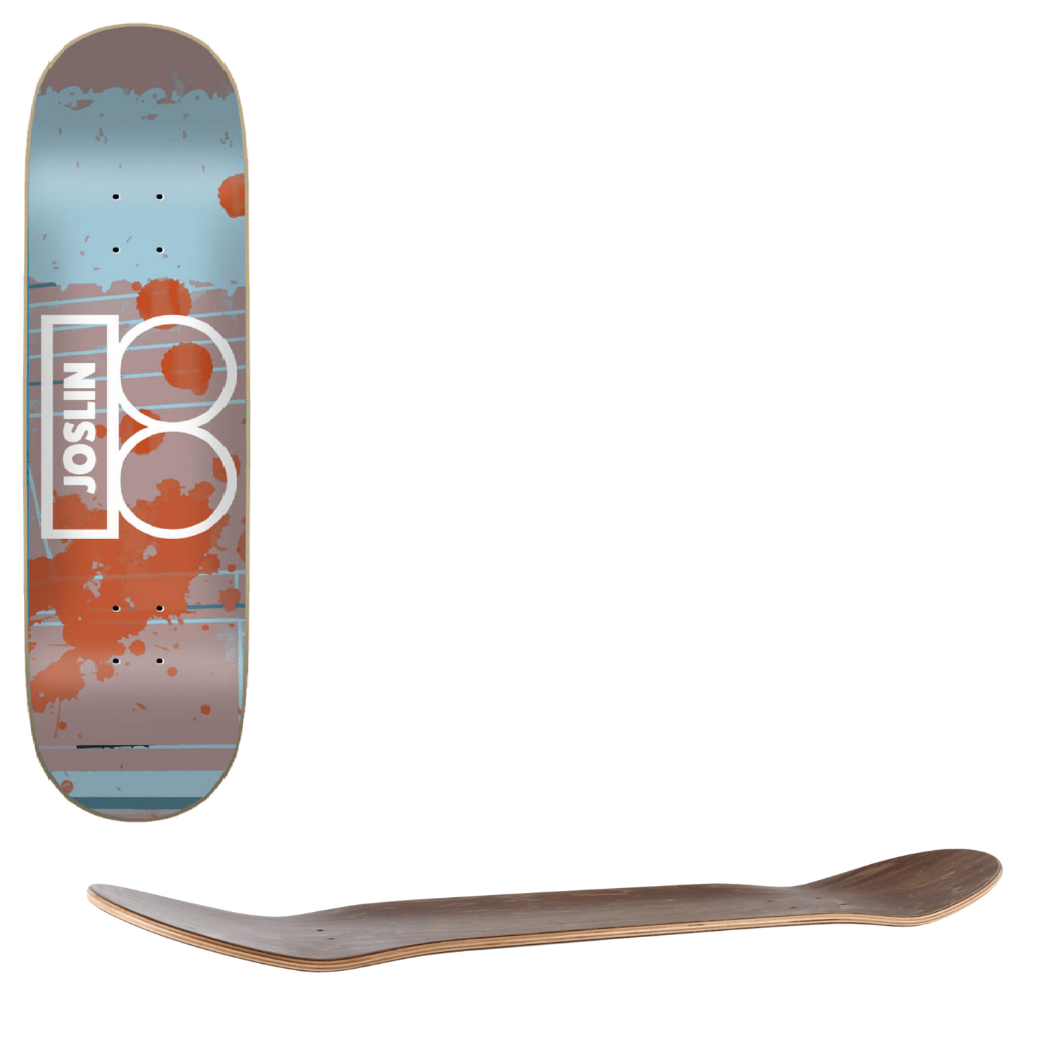 Plan B Mixed Media Skateboard Deck - Joslin 8.375