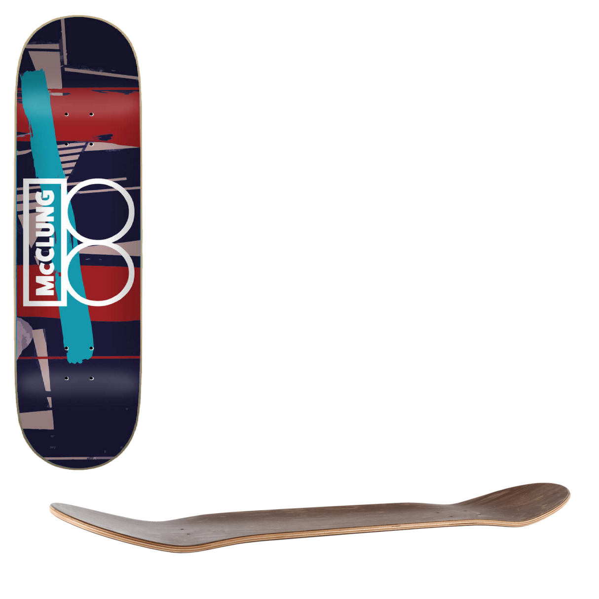 Plan B Mixed Media Skateboard Deck - McClung 8.25"