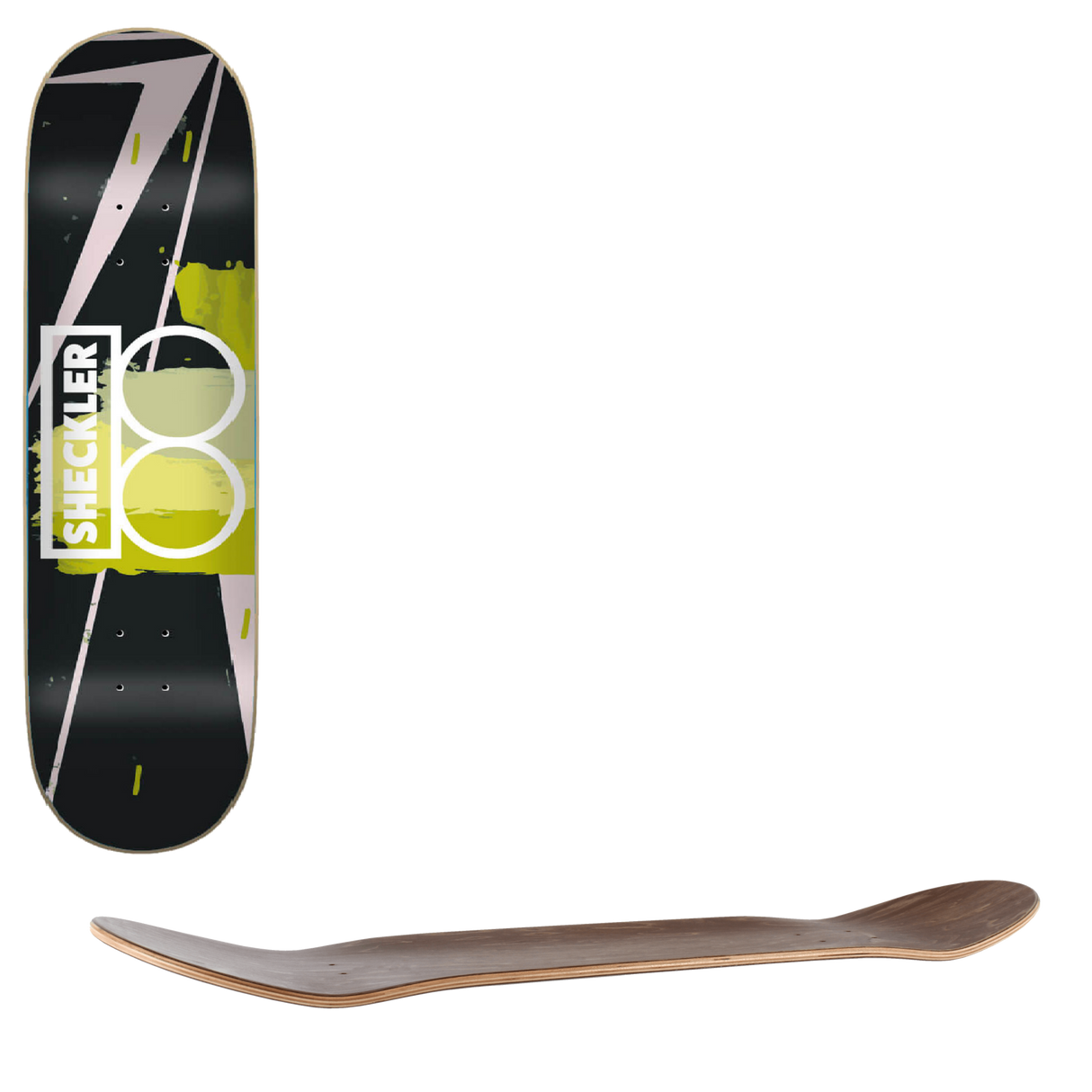 Plan B Mixed Media Skateboard Deck - Sheckler 8
