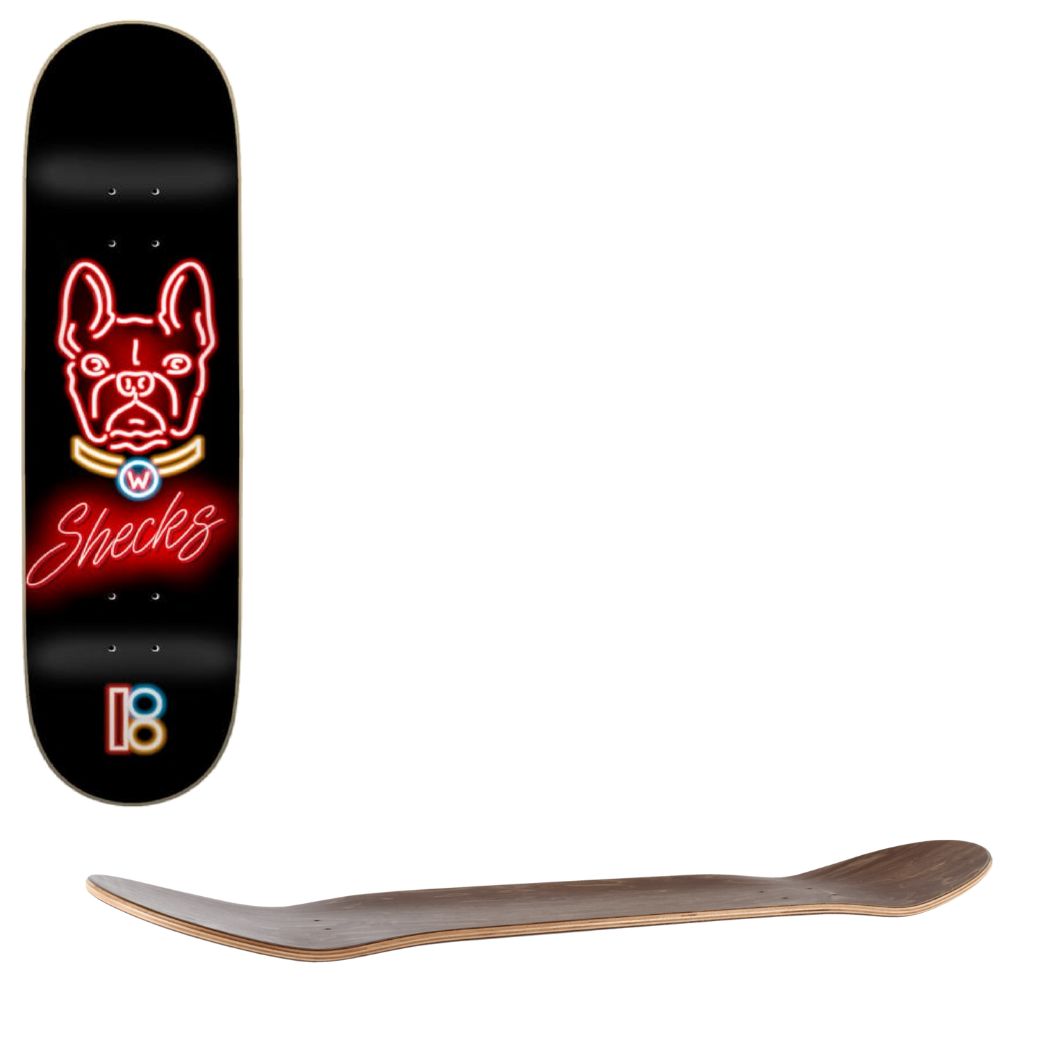 Plan B Sheckler Neon Skateboard Deck - 8.125''