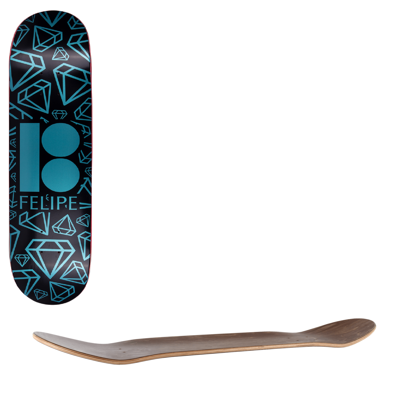 Plan B Symbols Skateboard Deck - Gustavo Diamonds 7.87"
