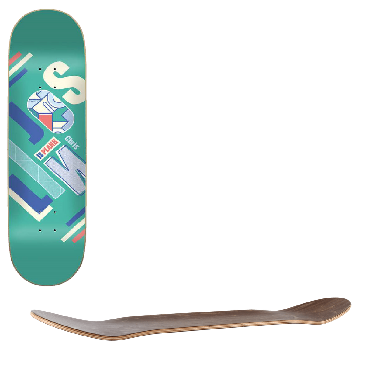 Plan B Diagonals Skateboard Deck - Joslin 8.375"