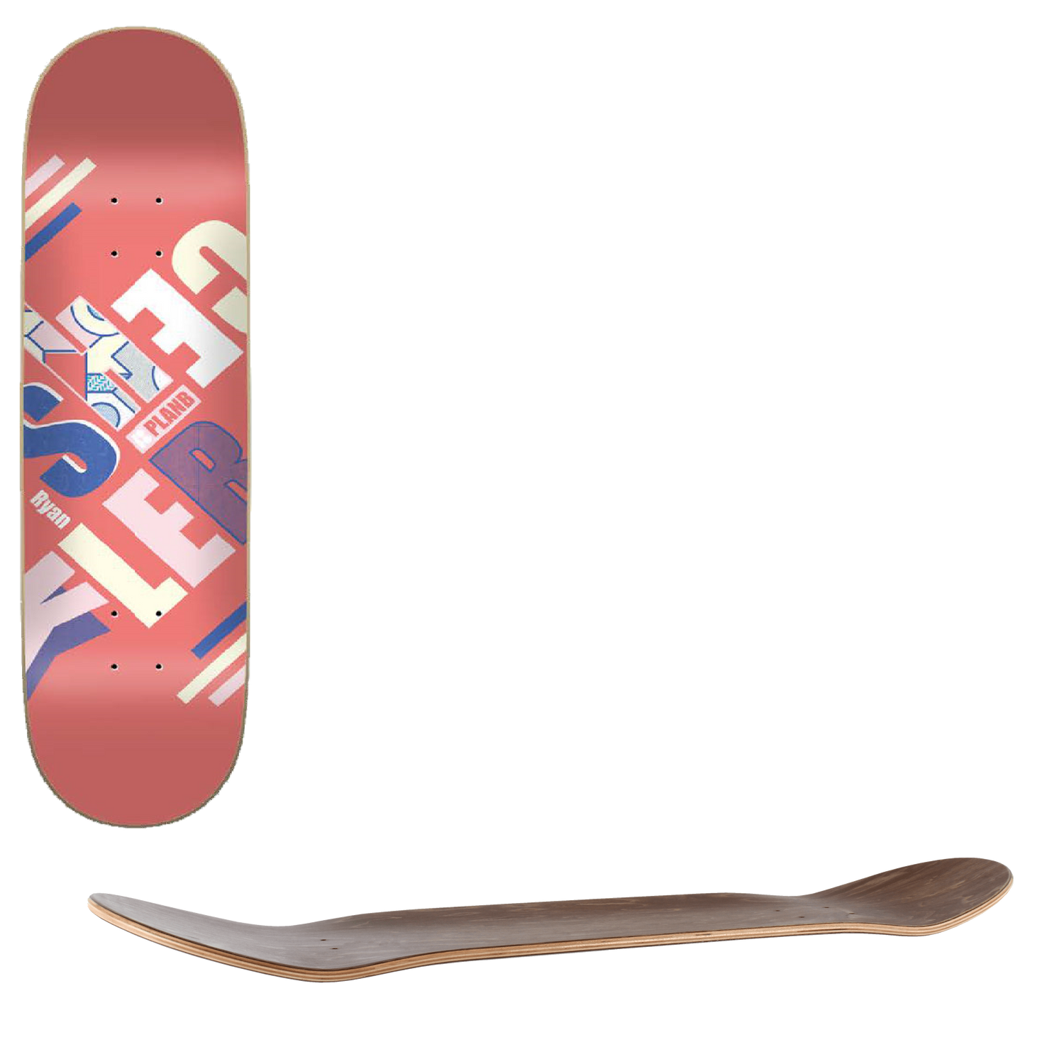 Plan B Diagonals Skateboard Deck - Sheckler 8"