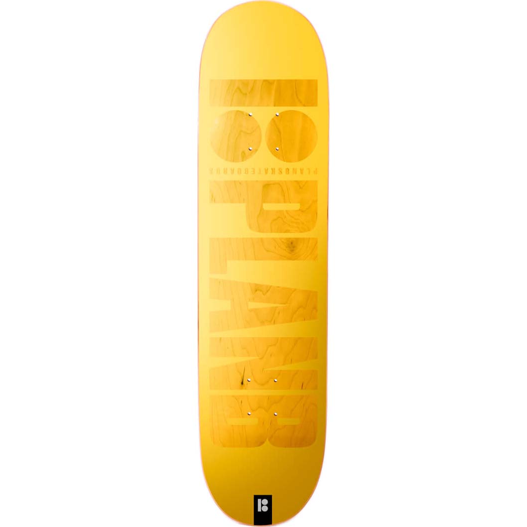 Plan B Team Grain Skateboard Deck - Yellow 8.25"