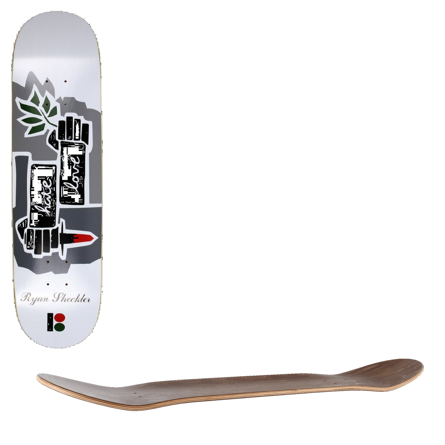 Plan B Love Hate Skateboard Deck - Sheckler 8''