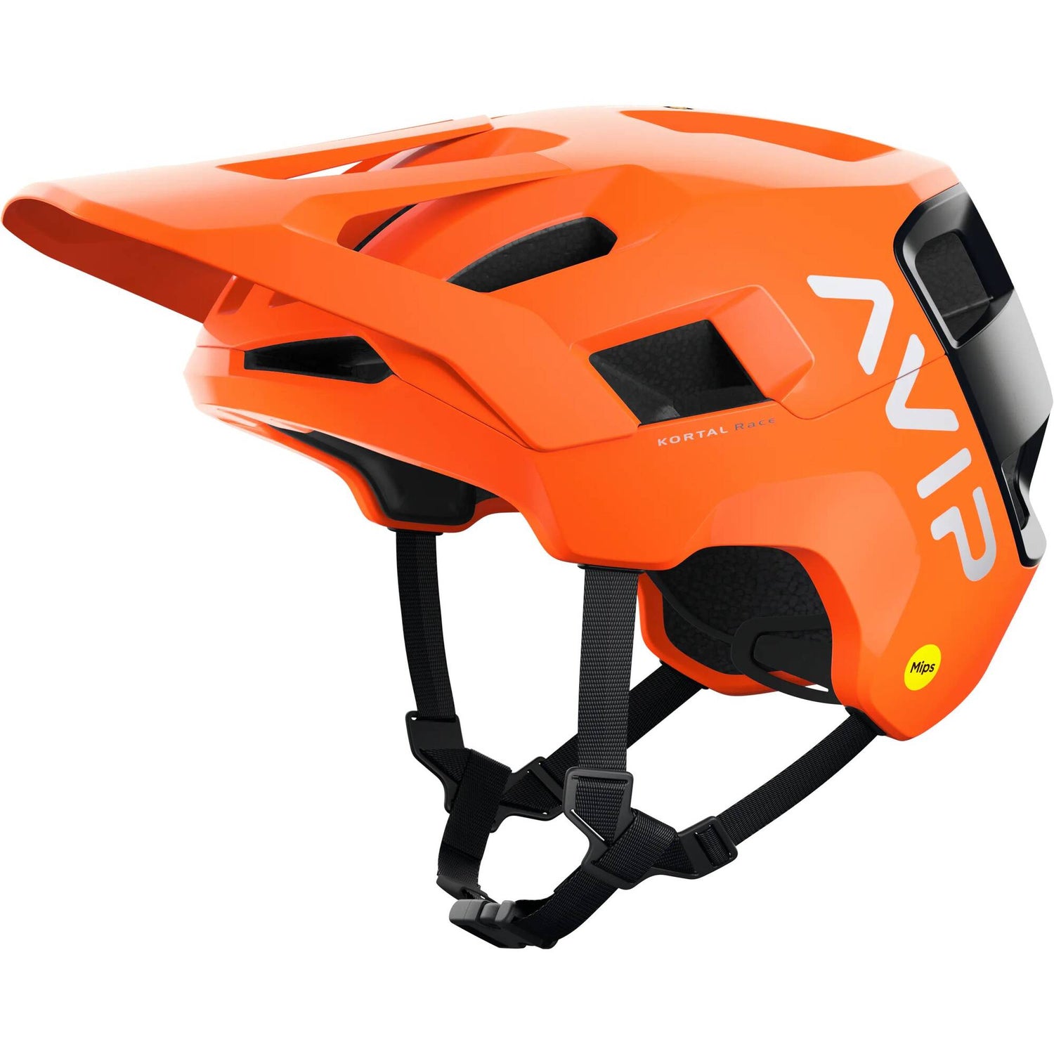 POC Kortal Race MIPS Helmet - Fluorescent Orange AVIP/Uranium Black Matte M/LG